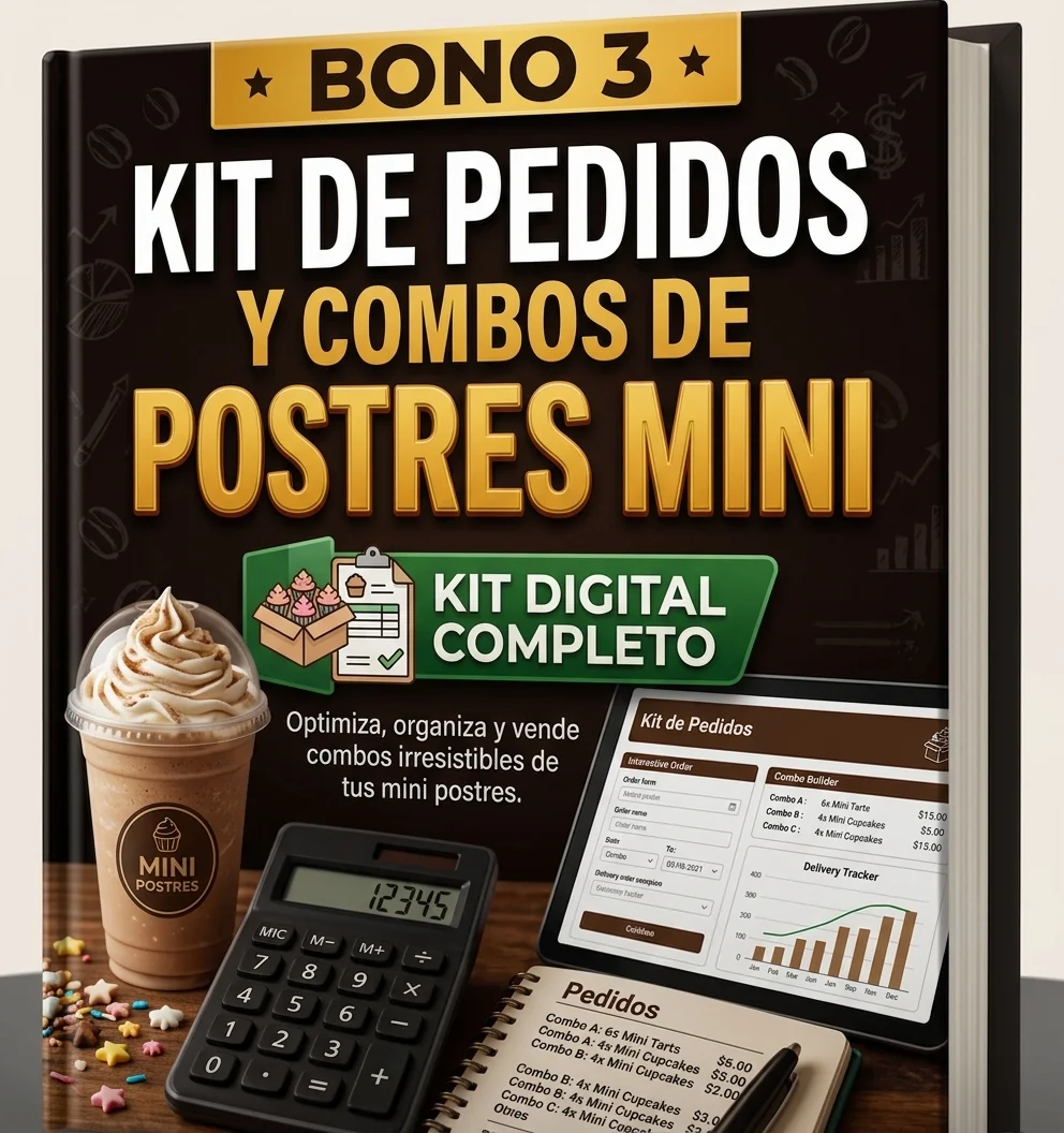 Kit de plantillas para pedidos y combos de postres mini