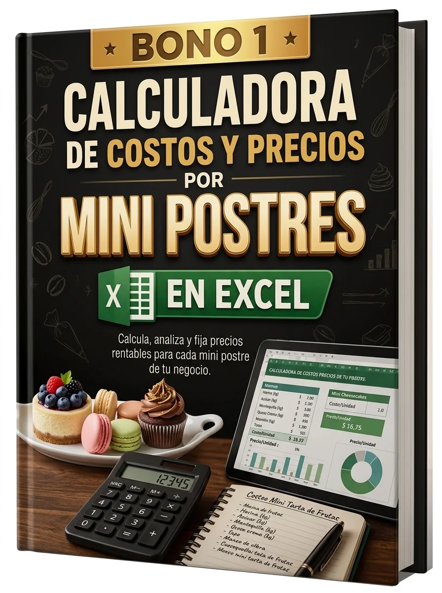 Calculadora digital de costos para postres mini