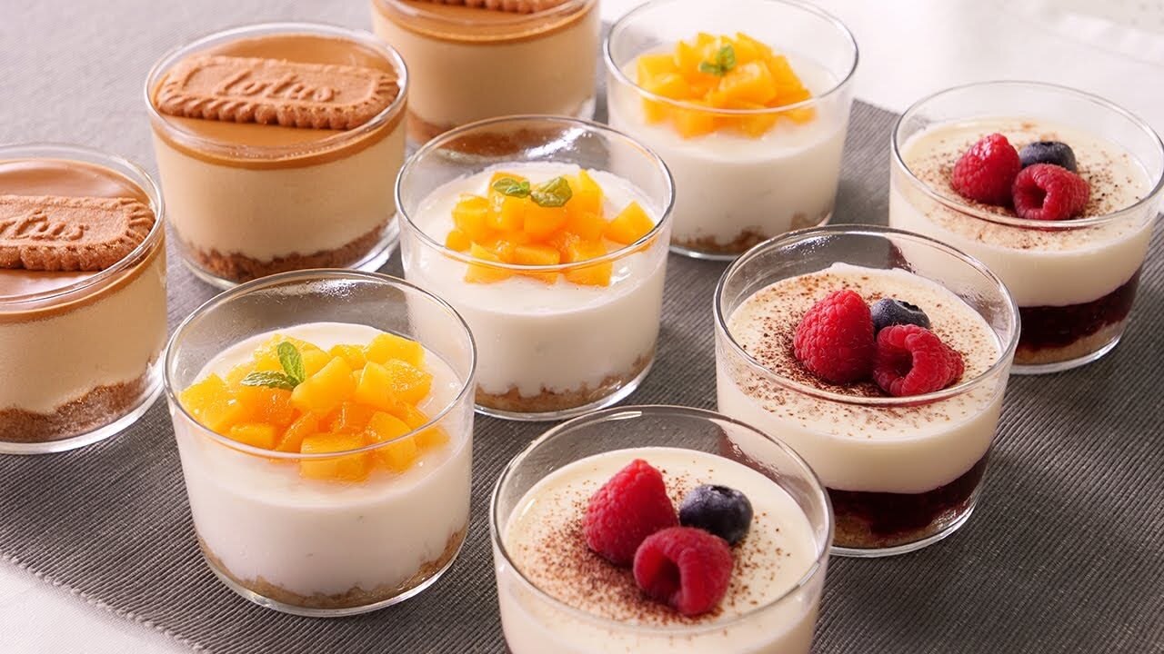 Variedad de postres mini listos para presentar y vender
